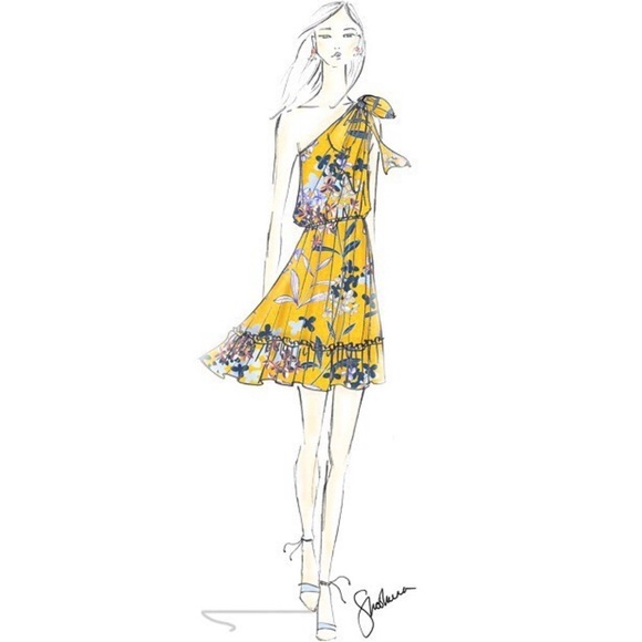 SHOSHANNA 70s Silk Floral Print 1 Shoulder Sleeveless Tier Ruffle Mini Dress 10 - Picture 11 of 11